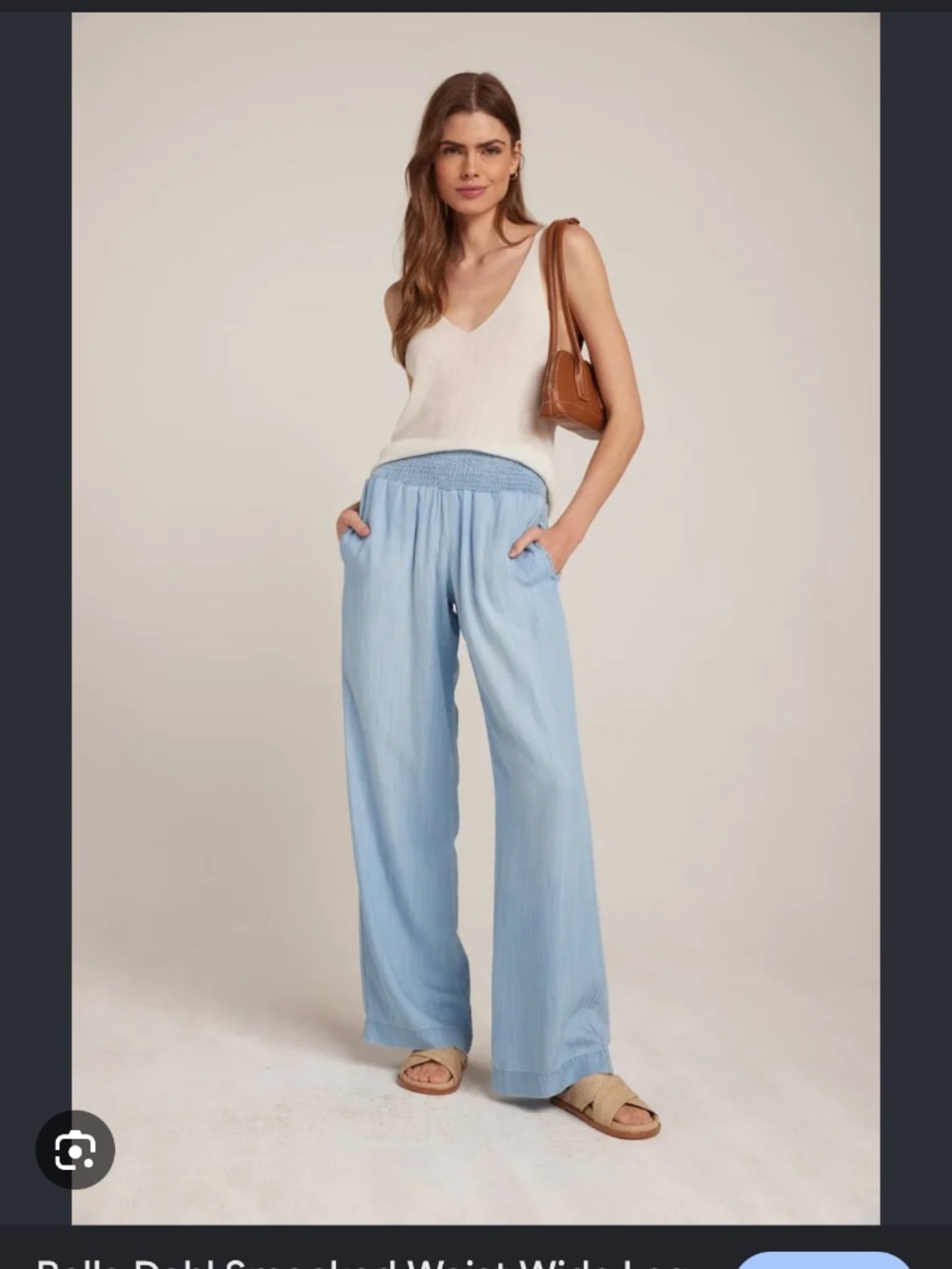 Bella Dahl Smocked Chambray Pant